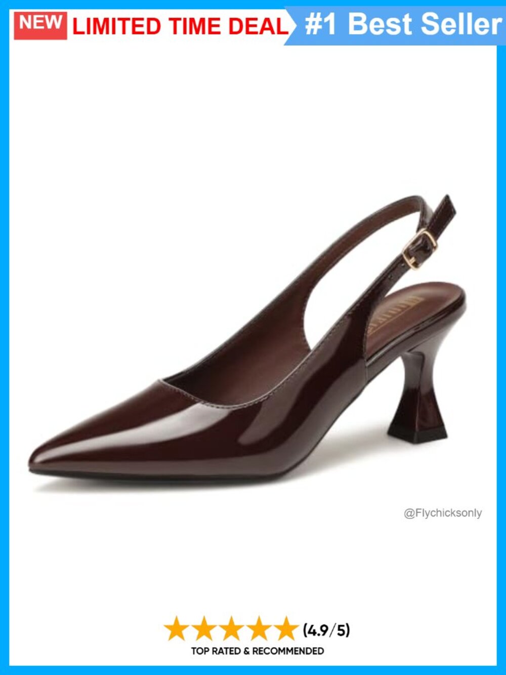 Slingback Kitten Heels Pointed Toe Pumps Formal Dress Shoes